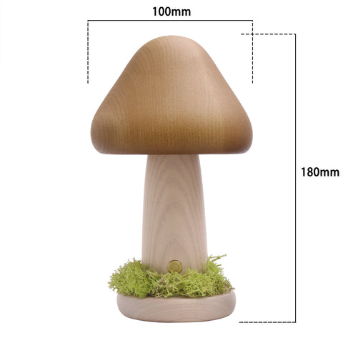 Twisted Mushroom Night Warm Light Touch Bedroom Bedhead Night Light Beech Wood LED USB Decorative Atmosphere Lamps Home Decor