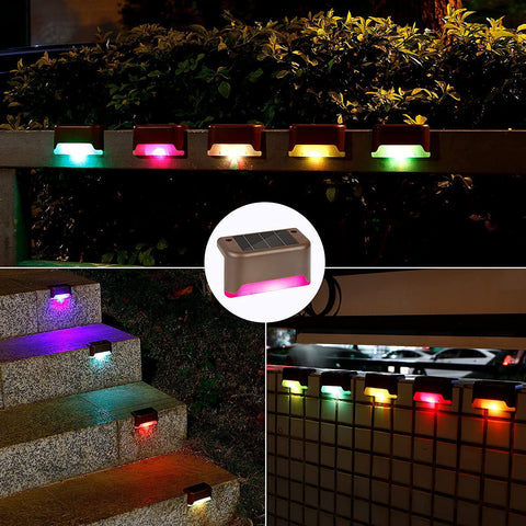 Solar Step Light Outdoor Garden Light Night Light LED Guide Light Ladder Stair Light Balcony Decoration Waterproof